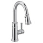 Moen - Belfield Smart Faucet Touchless Pull Down Sprayer Kitchen Faucet with Voice Control and Power Boost, Chrome - Chrome