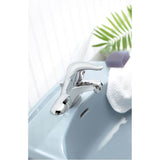 Chateau One-Handle Low-Arc Bathroom Faucet with Drain Assembly, Chrome