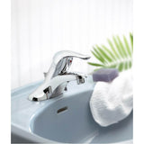 Chateau One-Handle Low-Arc Bathroom Faucet with Drain Assembly, Chrome