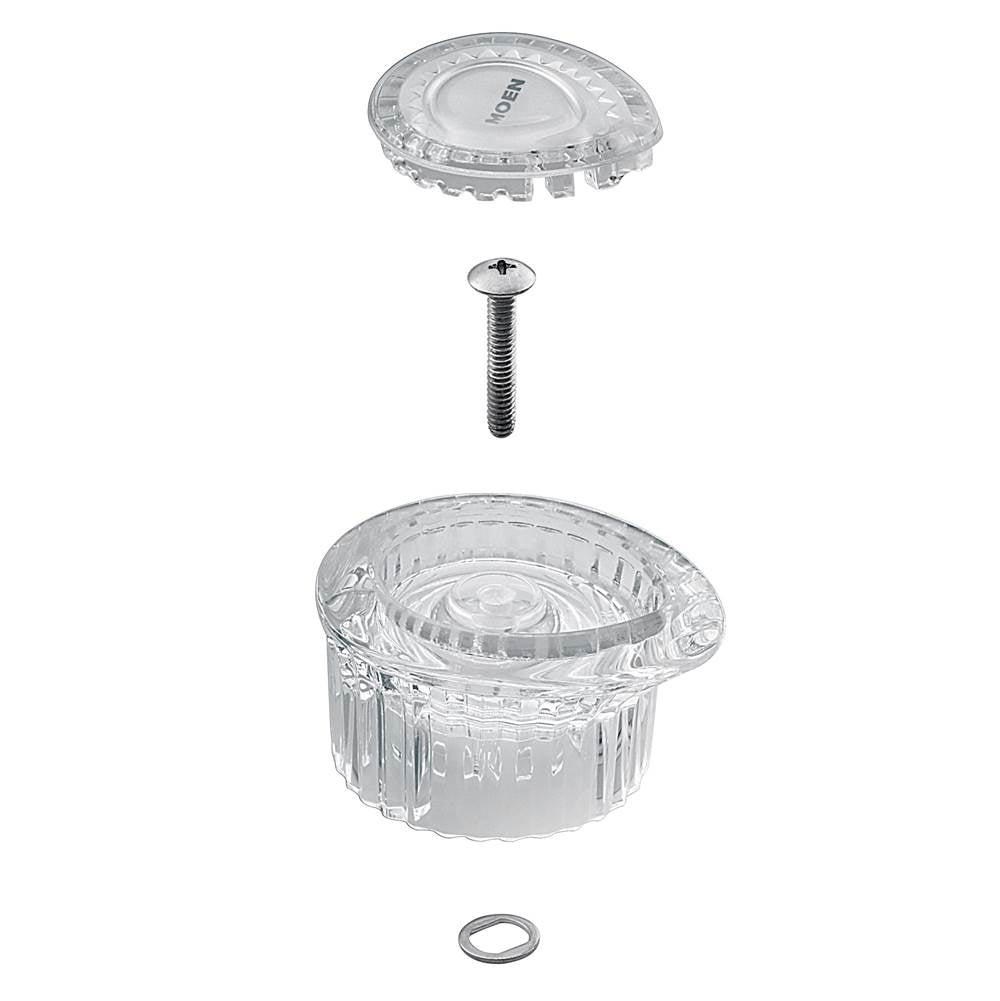 Moen - Posi-Temp Knob Handle Kit with White and Chrome Insert - Unfinished