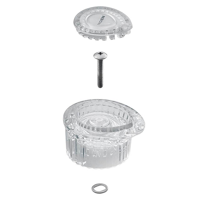 Moen - Posi-Temp Knob Handle Kit with White and Chrome Insert - Unfinished