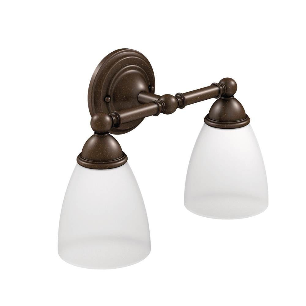 Moen - Oil Rubbed Bronze Two Globe Bath Light - Oil Rubbed Bronze