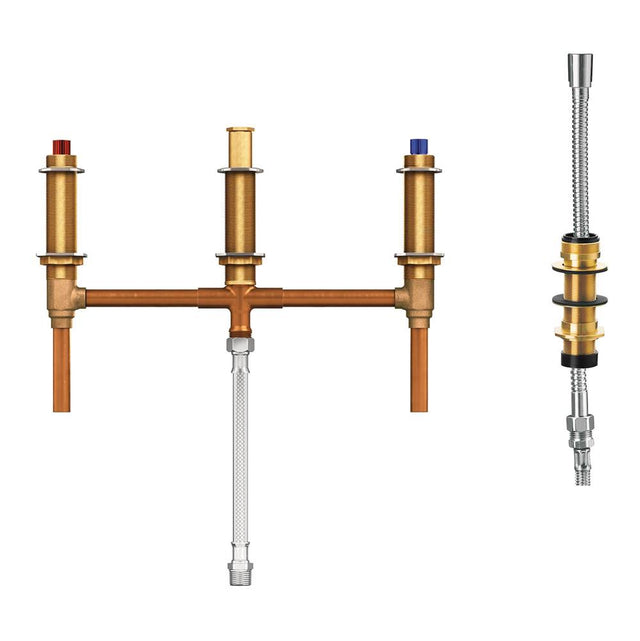 Moen - Roman Tub with Hand Shower Diverter, Installs on 10-Inch Centers, 1/2-Inch CC Connection - Unfinished