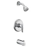 Moen - Chateau M-CORE 2-Series Eco Performance 1-Handle Tub and Shower Trim Kit in Chrome (Valve Sold Separately) - Chrome