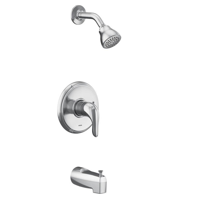 Moen - Chateau M-CORE 2-Series Eco Performance 1-Handle Tub and Shower Trim Kit in Chrome (Valve Sold Separately) - Chrome