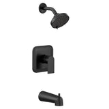 Moen - Genta M-CORE 2-Series Eco Performance 1-Handle Tub and Shower Trim Kit in Matte Black (Valve Sold Separately) - Matte Black
