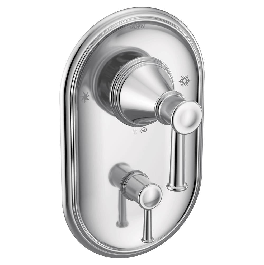 Moen - Belfield Posi-Temp with Built-in 3-Function Transfer Valve Trim Kit, Valve Required, Chrome - Chrome