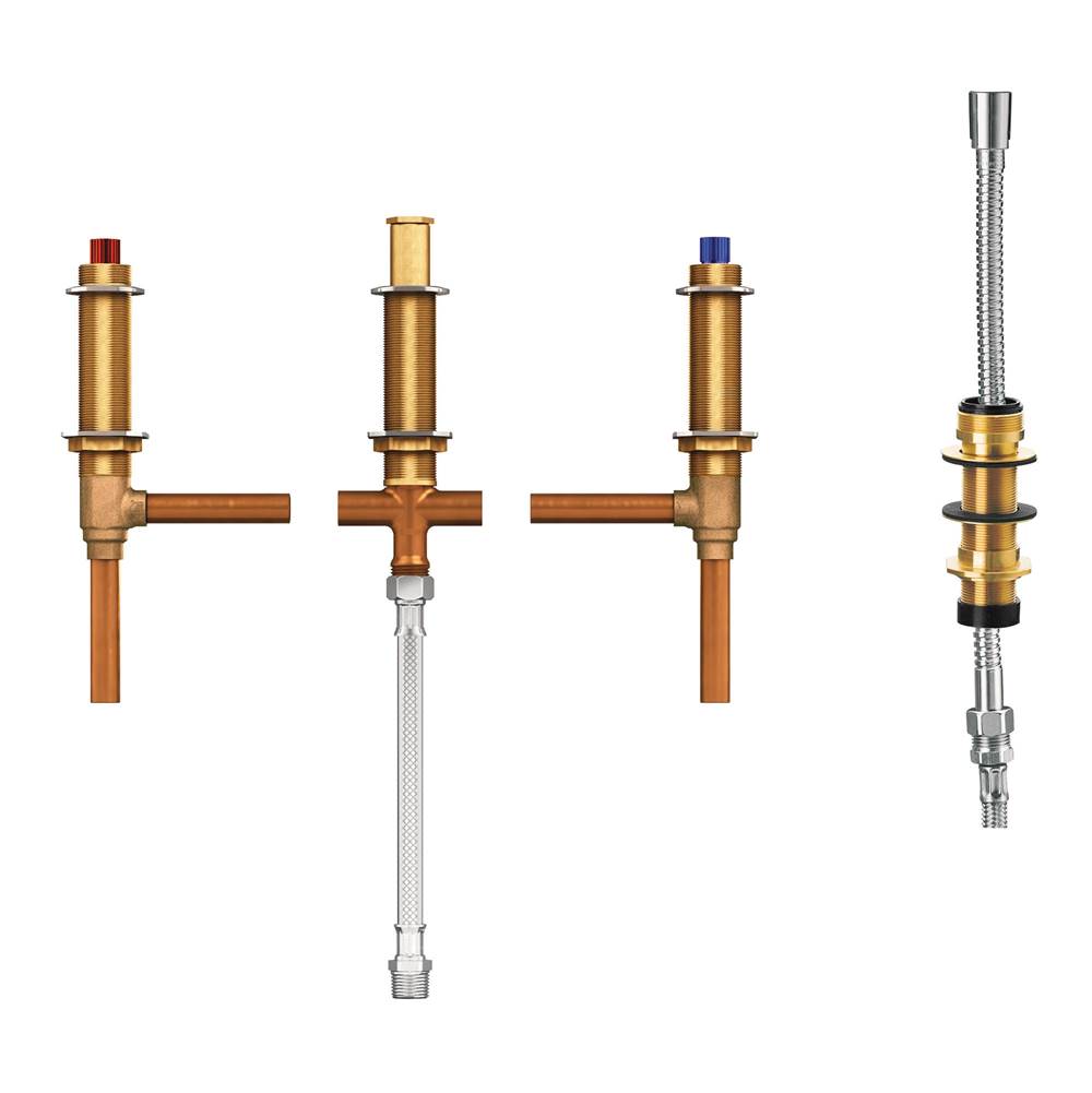 Moen - Two-Handle Roman Tub Adjustable Valve with Shower Diverter, 1/2-Inch CC Connection - Unfinished