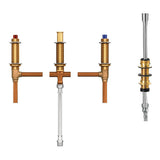 Moen - Two-Handle Roman Tub Adjustable Valve with Shower Diverter, 1/2-Inch CC Connection - Unfinished