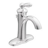 Moen - Brantford One-Handle Traditional Bathroom Sink Faucet with Available Vessel Sink Extension Kit, Chrome - Chrome