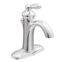 Moen - Brantford One-Handle Traditional Bathroom Sink Faucet with Available Vessel Sink Extension Kit, Chrome - Chrome
