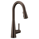 Moen - Sleek Single-Handle Pull-Down Sprayer Kitchen Faucet with Reflex and Power Clean in Oil-Rubbed Bronze - Oil Rubbed Bronze
