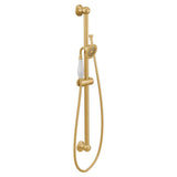 Moen - Weymouth Traditional Eco-Performance Handshower Handheld Shower with 30-Inch Slide Bar and 69-Inch Metal Hose, Brushed Gold - Brushed Gold