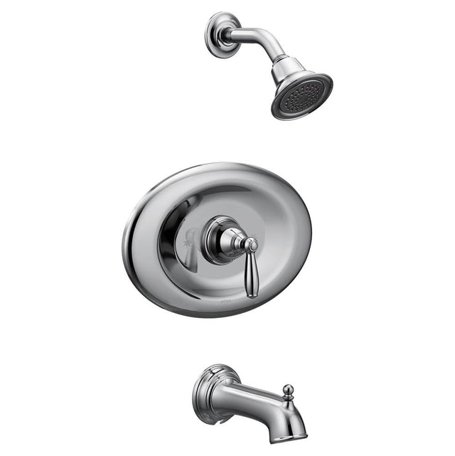 Moen - Brantford Posi-Temp Eco-Performance Tub and Shower Trim Kit, Valve Required, Chrome - Chrome