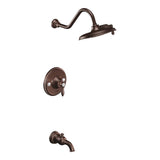Moen - Weymouth 1-Handle Posi-Temp Tub and Shower Trim Kit in Oil Rubbed Bronze (Valve Sold Separately) - Oil Rubbed Bronze