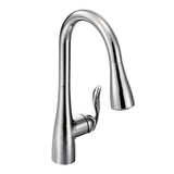 Moen - Arbor One-Handle Pulldown Kitchen Faucet Featuring Power Boost and Reflex, Chrome - Chrome