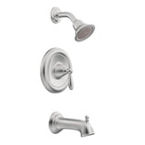 Moen - Brantford PosiTemp Pressure Balancing Eco-Performance Tub and Shower Trim Kit without Valve, Chrome - Chrome