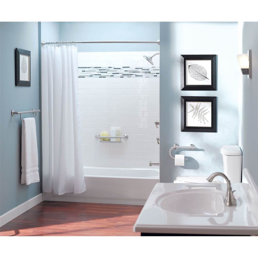 Brushed Nickel 24'' Grab Bar With Towel Bar