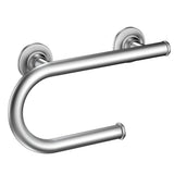 Brushed Nickel 8'' Grab Bar With Paper Holder