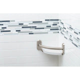 Brushed Nickel 9'' Grab Bar With Corner Shelf