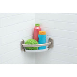 Brushed Nickel 9'' Grab Bar With Corner Shelf