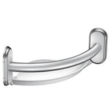 Brushed Nickel 9'' Grab Bar With Corner Shelf