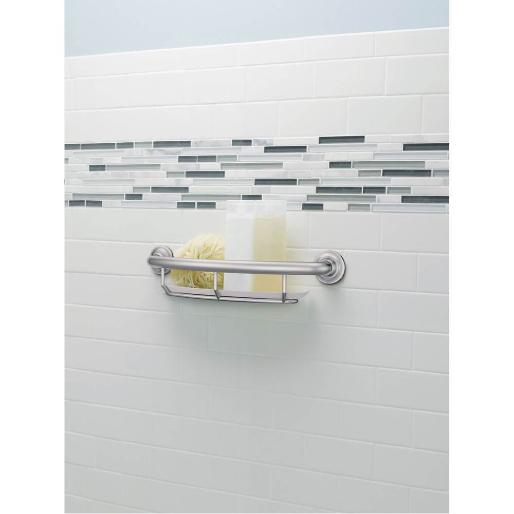 Chrome 16'' Grab Bar With Shelf