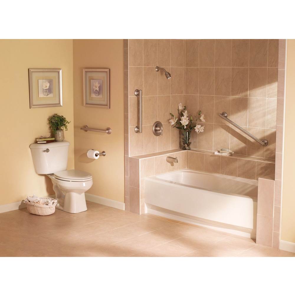 Brushed Nickel 16'' Designer Grab Bar