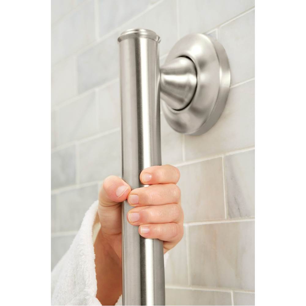 Brushed Nickel 16'' Designer Grab Bar