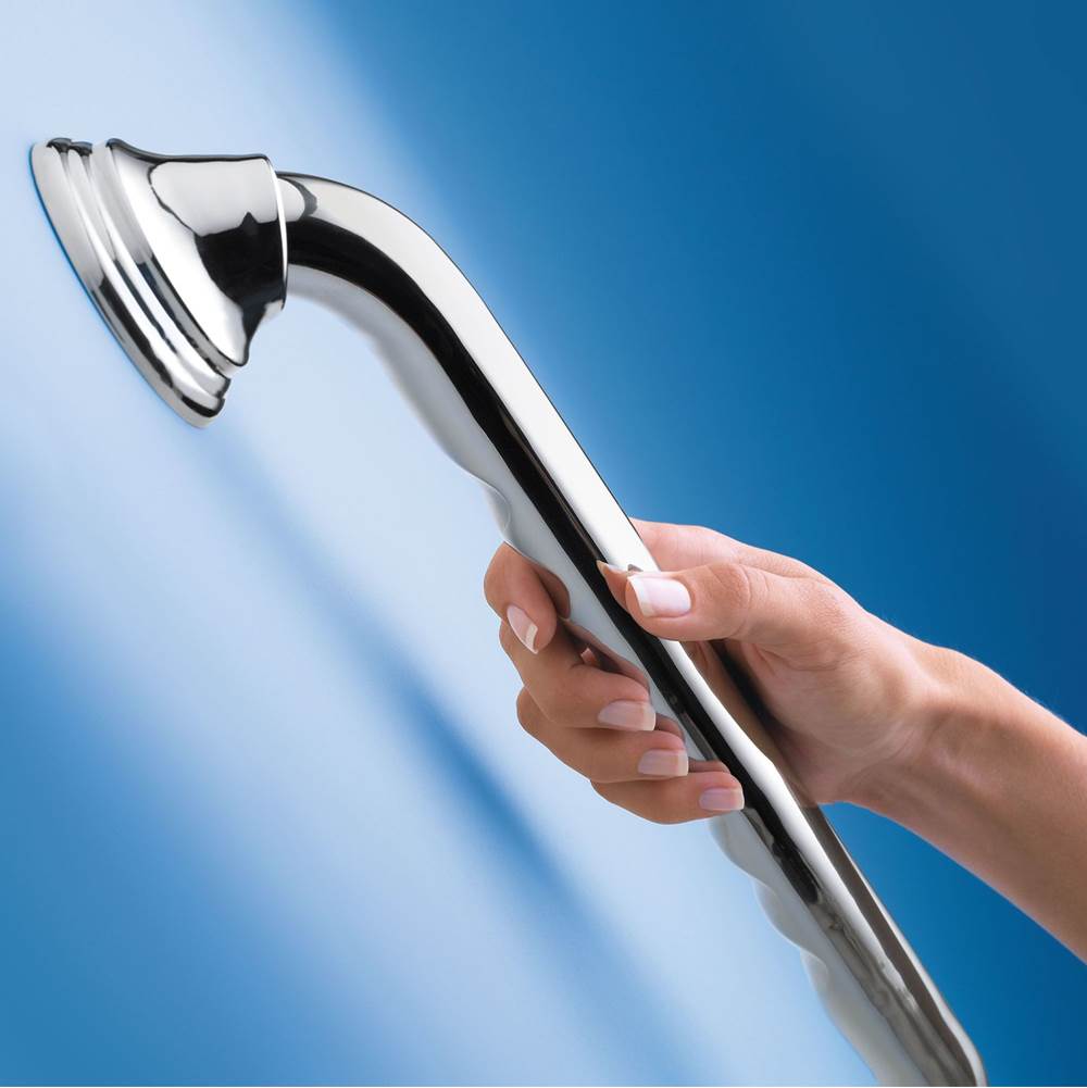 Brushed Nickel 18'' Designer Grab Bar