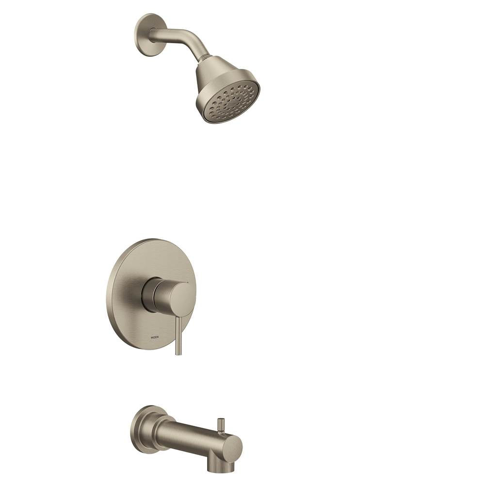Moen - Align M-CORE 2-Series Eco Performance 1-Handle Tub and Shower Trim Kit in Brushed Nickel (Valve Sold Separately) - Brushed Nickel