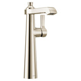 Moen - Flara One-Handle Single Hole Vessel Sink Bathroom Faucet, Polished Nickel - Polished Nickel