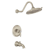 Moen - Weymouth M-CORE 2-Series Eco Performance 1-Handle Tub and Shower Trim Kit in Brushed Nickel (Valve Sold Separately) - Brushed Nickel
