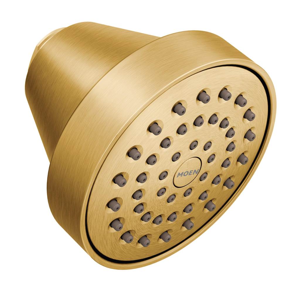 Moen - One-Function 3-5/8'' Diameter Round Spray Head, Brushed Gold - Brushed Gold
