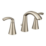 Moen - Glyde 8 in. Widespread 2-Handle High-Arc Bathroom Faucet in Brushed Nickel - Brushed Nickel