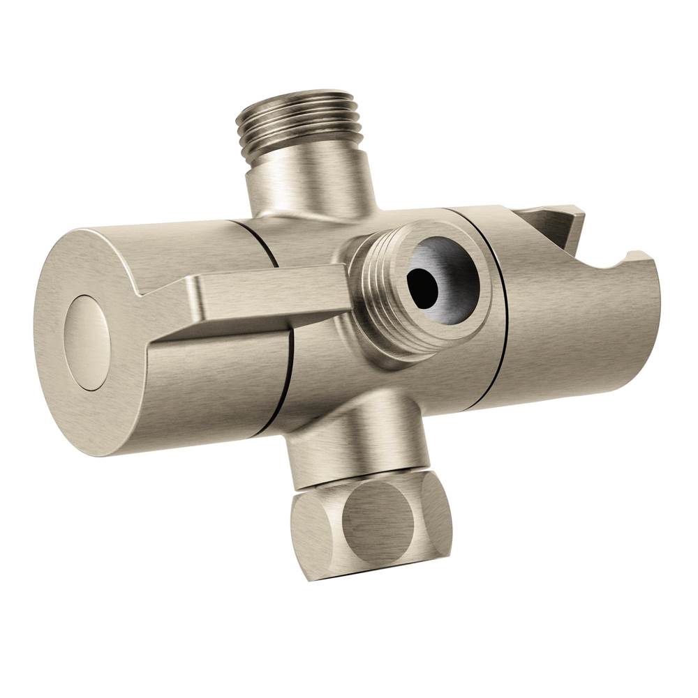 Moen - Pivoting Shower Arm Diverter with Hand Shower Cradle, Brushed Nickel - Brushed Nickel