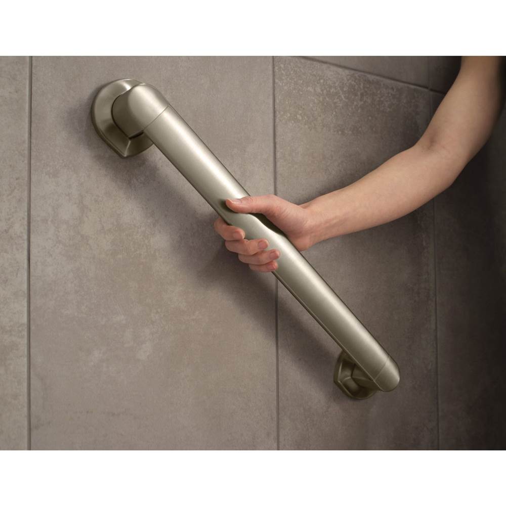 Brushed Nickel 18'' Designer Grab Bar