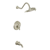 Moen - Weymouth 1-Handle Posi-Temp Tub and Shower Trim Kit in Brushed Nickel (Valve Sold Separately) - Brushed Nickel