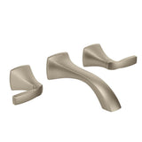 Moen - Voss Wall Mount 2-Handle Low-Arc Lavatory Faucet Trim Kit in Brushed Nickel (Valve Sold Separately) - Brushed Nickel