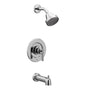 Moen - Gibson Posi-Temp Pressure Balancing Eco-Performance Modern Tub and Shower Trim Valve Required, Chrome - Chrome