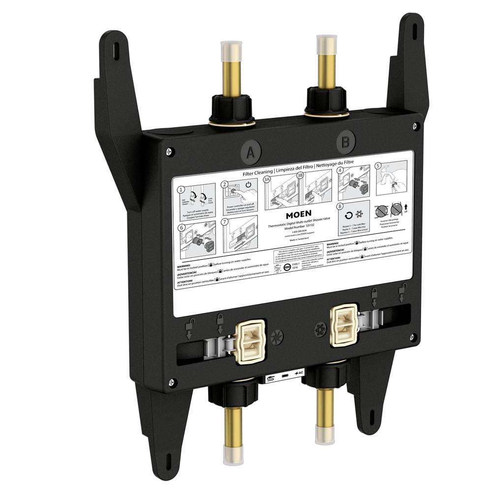 Moen - Smart Shower 2-Outlet Digital Thermostatic Shower Valve with 1/2'' Connections - Unfinished