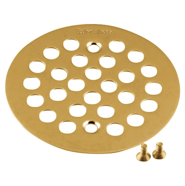 Moen - 4-1/4-Inch Screw-In Shower Strainer, Brushed Gold - Brushed Gold