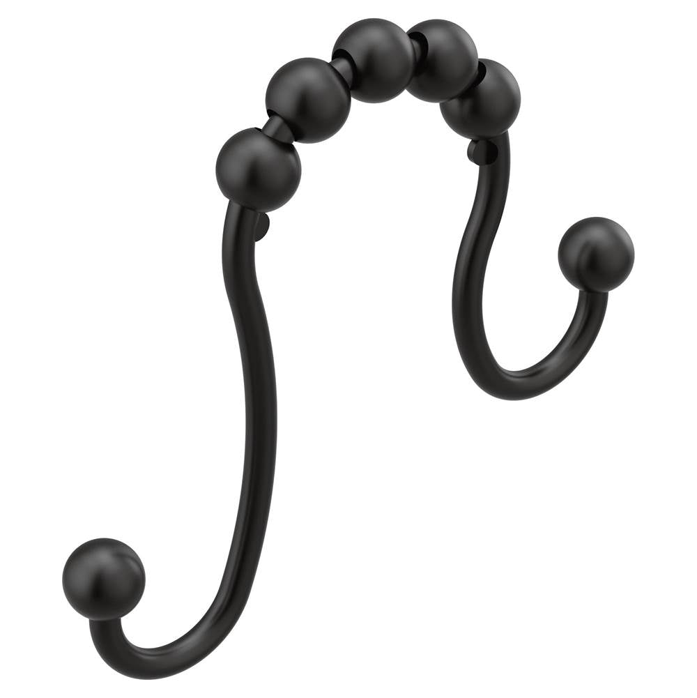 Moen - Matte Black Shower Curtain Rings - Matte Black