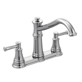 Moen - Belfield Traditional Two Handle High Arc Kitchen Faucet, Chrome - Chrome