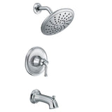 Moen - Dartmoor Posi-Temp Rain Shower Single-Handle Tub and Shower Faucet Trim Kit in Chrome (Valve Sold Separately) - Chrome