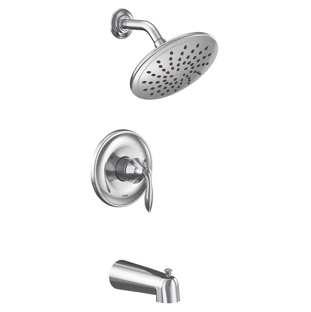 Moen - Eva M-CORE 2-Series Eco Performance 1-Handle Tub and Shower Trim Kit in Chrome (Valve Sold Separately) - Chrome