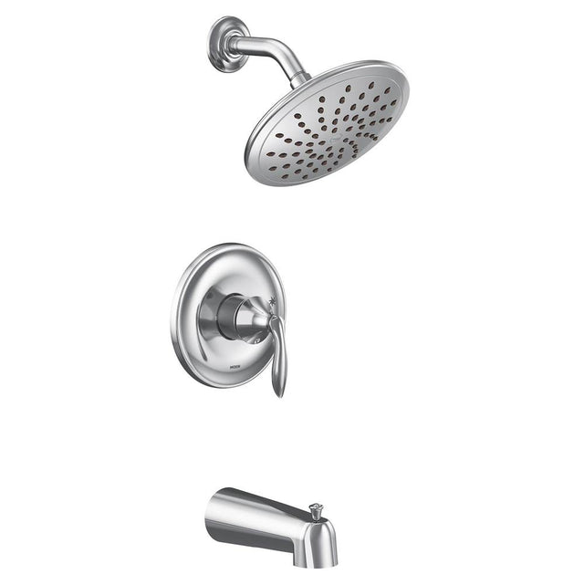 Moen - Eva M-CORE 2-Series Eco Performance 1-Handle Tub and Shower Trim Kit in Chrome (Valve Sold Separately) - Chrome