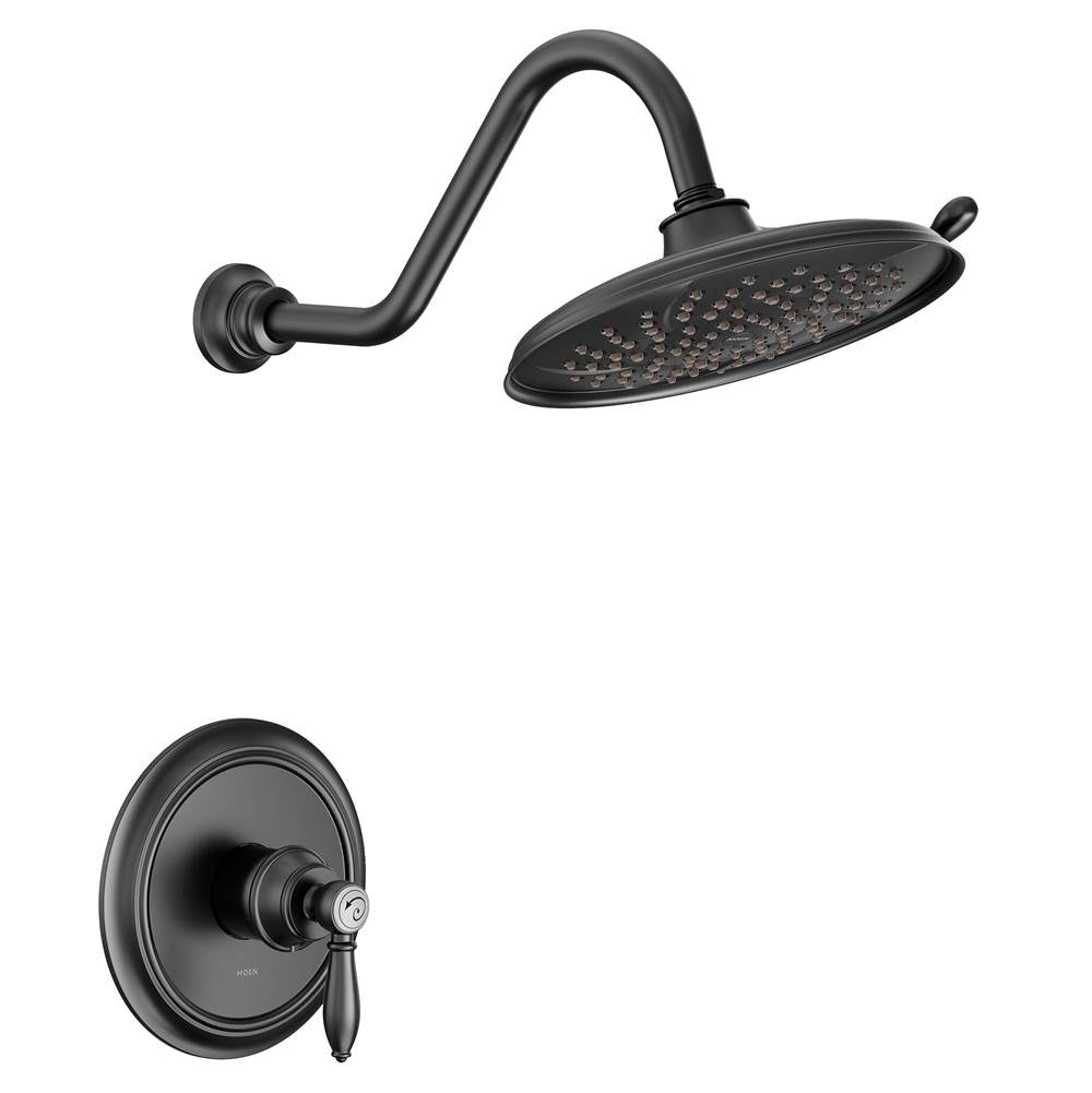 Moen - Weymouth M-CORE 2-Series Eco Performance 1-Handle Shower Trim Kit in Matte Black (Valve Sold Separately) - Matte Black