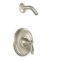 Moen - Brantford Posi-Temp Pressure Balancing Shower Trim Kit without Showerhead Valve Required, Brushed Nickel - Brushed Nickel