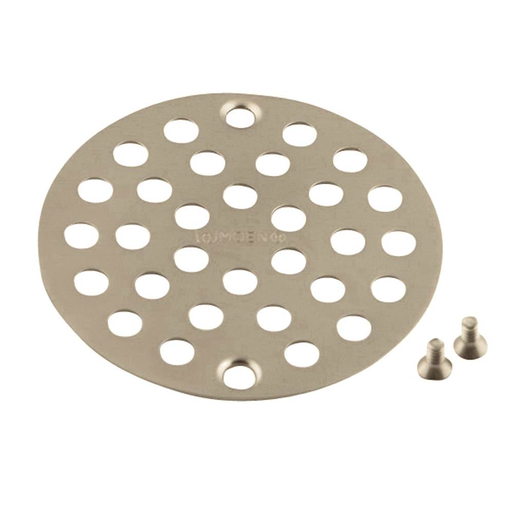 Moen - 4-Inch Screw-In Shower Strainer Drain Cover, Brushed Nickel - Brushed Nickel